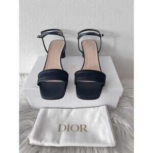 Christian Dior DWAY Logo Heeled Slide J’adior Miss Or C’est Sandal Mule 40